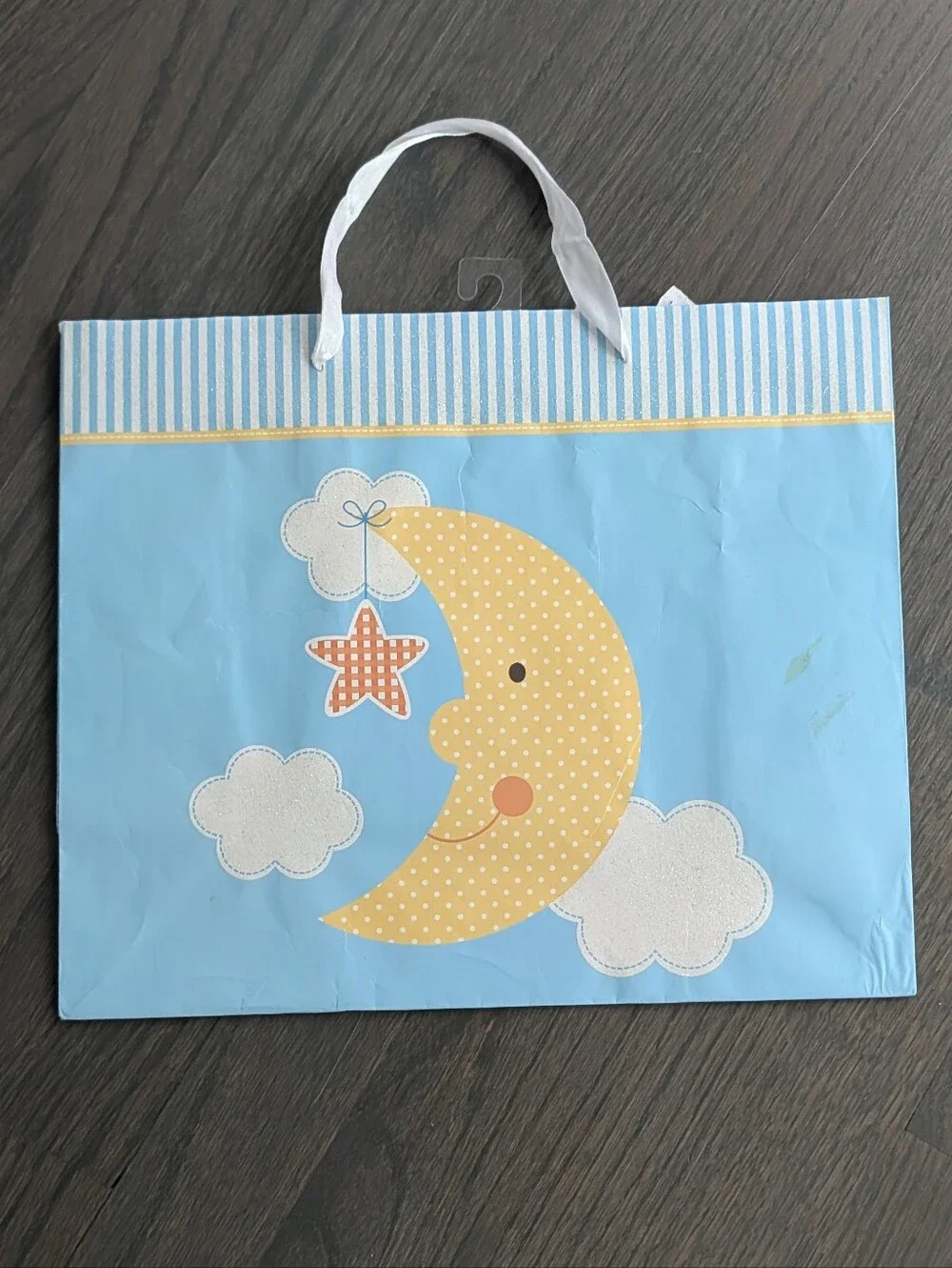 Voilà Moon and Stars Baby Shower Gift Bag Medium 10x12x5